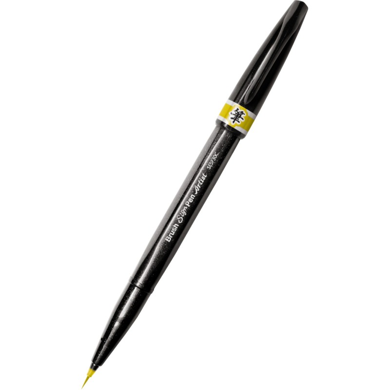 Pisak Pentel Brush SignPen Artist SESF30C ciemny żółty